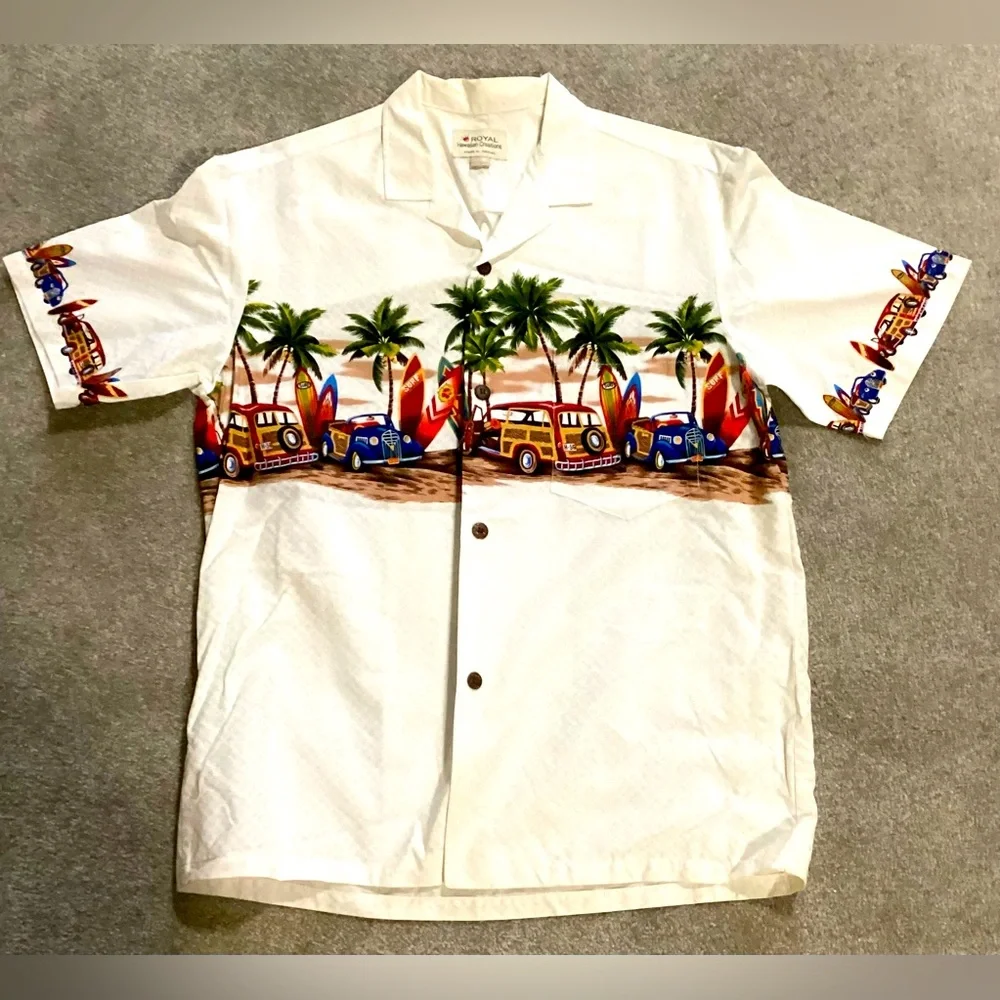 Royal Hawaiian Creations 100% Cotton Size L Hawaiian Shirt - Picture 1 of 3